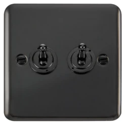 Click Deco Plus Black Nickel 2G Toggle Switch DPBN422
