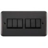 Click Deco Plus Black Nickel 6G Light Switch DPBN416BK 1 Click Deco Plus Black Nickel 6G Light Switch DPBN416BK -RS Electrical Supplies Click Deco Plus Black Nickel 6G Light Switch DPBN416BK Available from RS Electrical Supplies