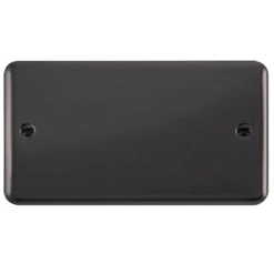 Click Deco Plus Black Nickel Double Blank Plate DPBN061