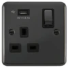 Click Deco Plus Black Nickel 13A Single USB Socket DPBN571UBK -RS Electrical Supplies Click Deco Plus Black Nickel Single USB Socket DPBN571UBK Available from RS Electrical Supplies