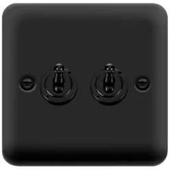 Click Deco Plus Matt Black 2G Toggle Switch DPMB422