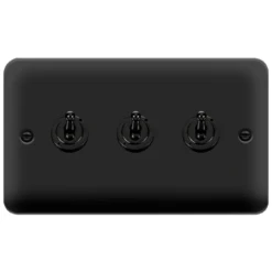 Click Deco Plus Matt Black 3G Toggle Switch DPMB423