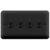Click Deco Plus Matt Black 4G Toggle Switch DPMB424 -RS Electrical Supplies Click Deco Plus Matt Black 4G Light Switch DPMB424 Available from RS Electrical Supplies