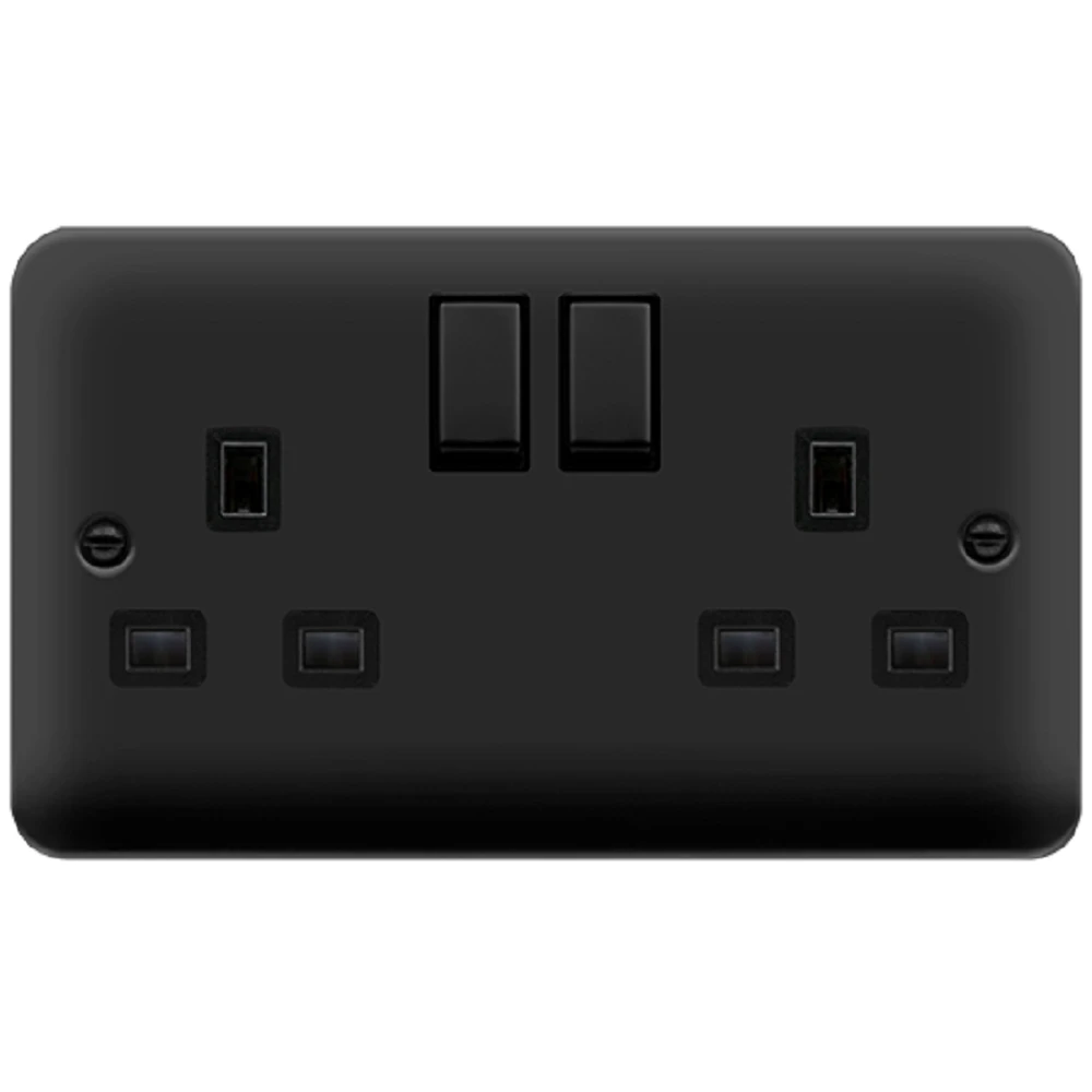 Click Deco Plus Matt Black 13A Double Socket DPMB536BK 3 Click Deco Plus Matt Black 13A Double Socket DPMB536BK