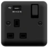 Click Deco Plus Matt Black 13A Single USB Socket DPMB571UBK 1 Click Deco Plus Matt Black 13A Single USB Socket DPMB571UBK -RS Electrical Supplies Click Deco Plus Matt Black Single USB Socket DPMB571UBK Available from RS Electrical Supplies