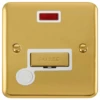 Click Deco Plus Polished Brass 13A Fused Connection Unit With Neon And Flex DPBR553WH -RS Electrical Supplies Click Deco Plus Polished Brass 13A Fused Connection Unit with Neon and Flex DPBR553WH Available from RS Electrical Supplies