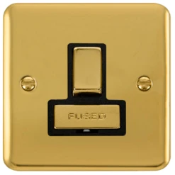 Click Deco Plus Polished Brass 13A Switched Spur DPBR751BK