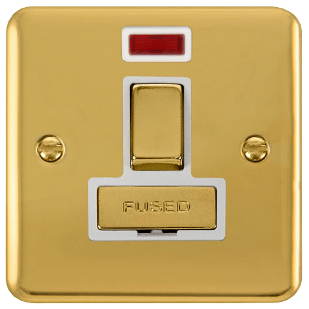 Click Deco Plus Polished Brass 13A Switched Spur With Neon DPBR752WH 3 Click Deco Plus Polished Brass 13A Switched Spur With Neon DPBR752WH