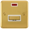 Click Deco Plus Polished Brass 13A Unswitched Spur With Neon DPBR753WH