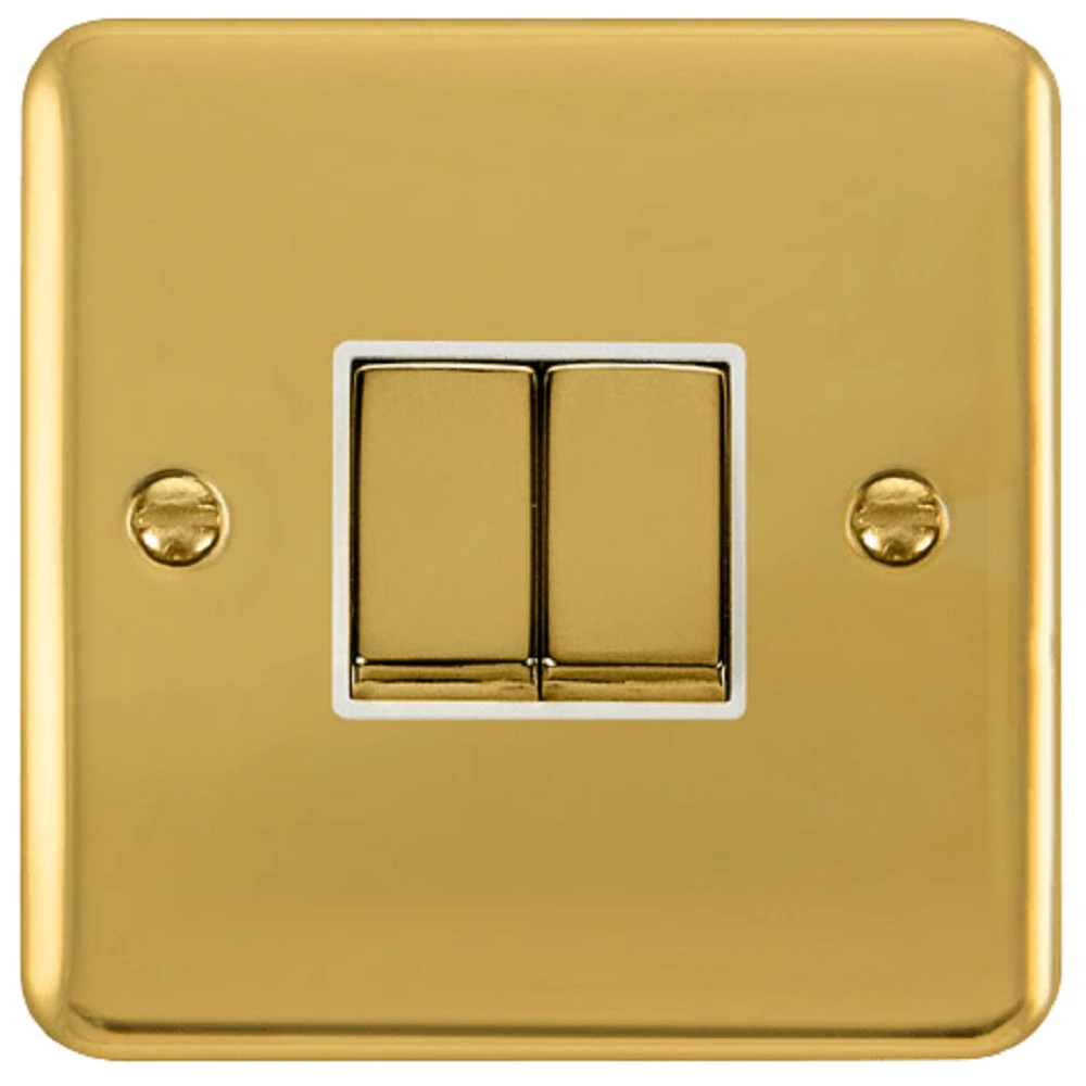 Click Deco Plus Polished Brass 2G Light Switch DPBR412WH 3 Click Deco Plus Polished Brass 2G Light Switch DPBR412WH