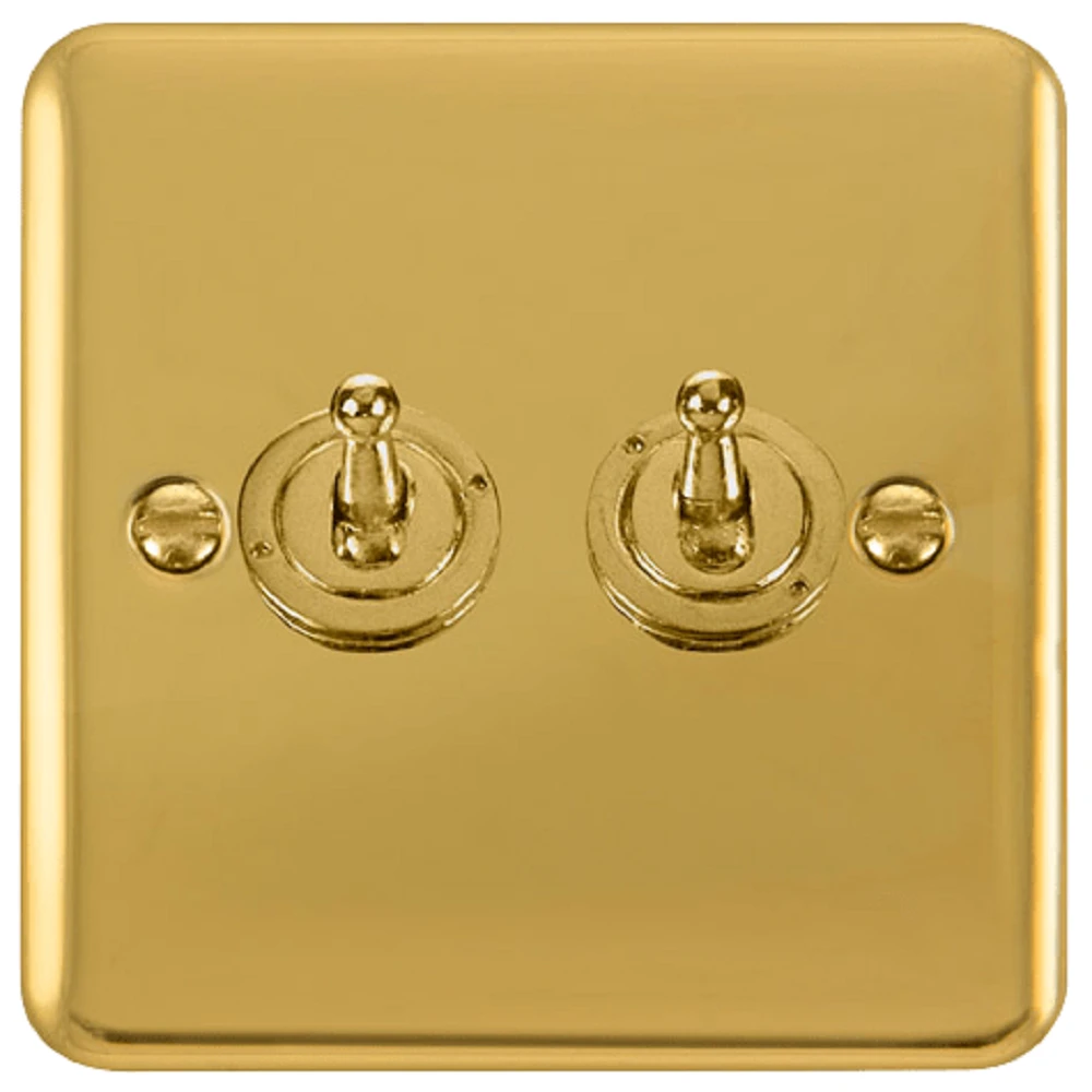 Click Deco Plus Polished Brass 2G Toggle Switch DPBR422 3 Click Deco Plus Polished Brass 2G Toggle Switch DPBR422