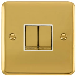 Click Deco Plus Polished Brass 2W & Intermediate Switch DPBR4125WH