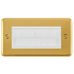 Click Deco Plus Polished Brass 4G Cable Brush Outlet DPBR4BRUSHWH