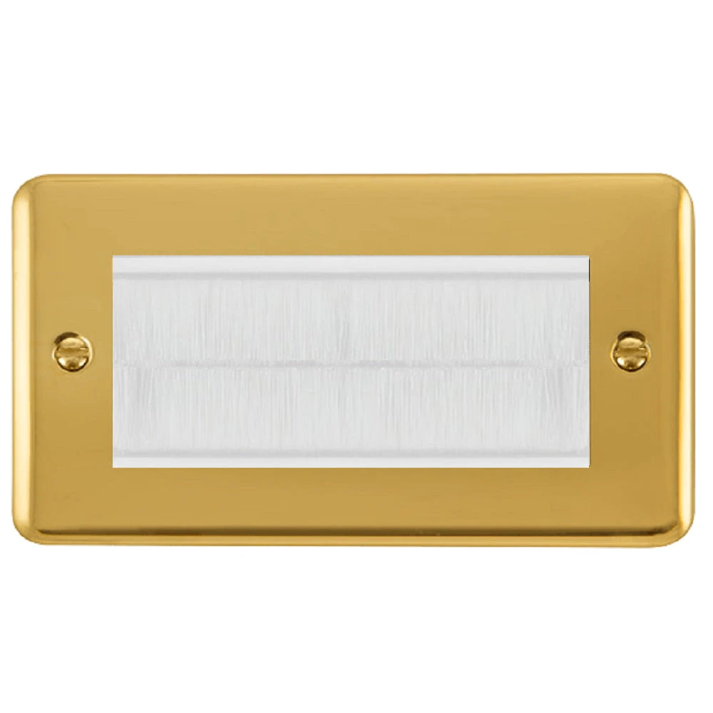 Click Deco Plus Polished Brass 4G Cable Brush Outlet DPBR4BRUSHWH 3 Click Deco Plus Polished Brass 4G Cable Brush Outlet DPBR4BRUSHWH