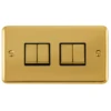Click Deco Plus Polished Brass 4G Light Switch DPBR414BK -RS Electrical Supplies Click Deco Plus Polished Brass 4G Light Switch DPBR414BK Available from RS Electrical Supplies