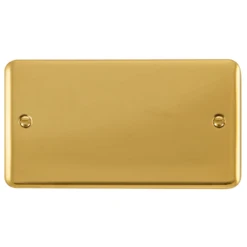 Click Deco Plus Polished Brass Double Blank Plate DPBR061