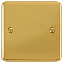 Click Deco Plus Polished Brass Single Blank Plate DPBR060