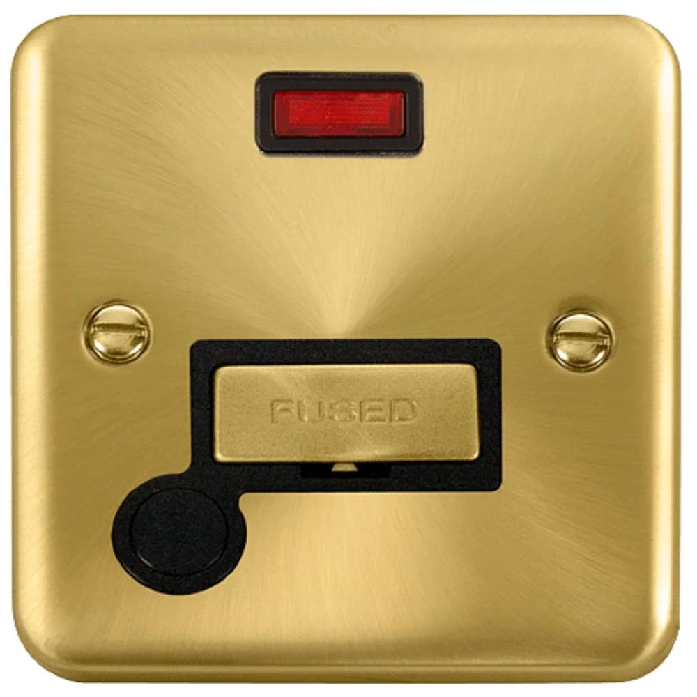 Click Deco Plus Satin Brass 13A Fused Connection Unit With Neon And Flex DPSB553BK 3 Click Deco Plus Satin Brass 13A Fused Connection Unit With Neon And Flex DPSB553BK