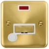 Click Deco Plus Satin Brass 13A Fused Connection Unit With Neon And Flex DPSB553WH