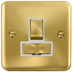 Click Deco Plus Satin Brass 13A Switched Spur DPSB751WH