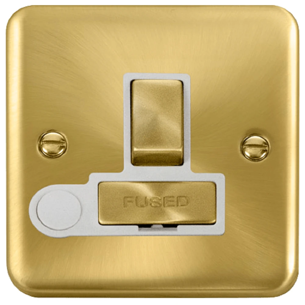Click Deco Plus Satin Brass 13A Switched Spur With Flex DPSB551WH 3 Click Deco Plus Satin Brass 13A Switched Spur With Flex DPSB551WH