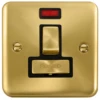 Click Deco Plus Satin Brass 13A Switched Spur With Neon DPSB752BK -RS Electrical Supplies Click Deco Plus Satin Brass 13A Switched Spur with Neon DPSB752BK Available from RS Electrical Supplies