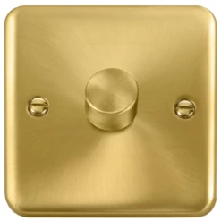 Click Deco Plus Satin Brass 1G LED Dimmer Switch DPSB161