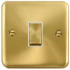 Click Deco Plus Satin Brass 1G Light Switch DPSB411WH -RS Electrical Supplies Click Deco Plus Satin Brass 1G Light Switch DPSB411WH Available from RS Electrical Supplies