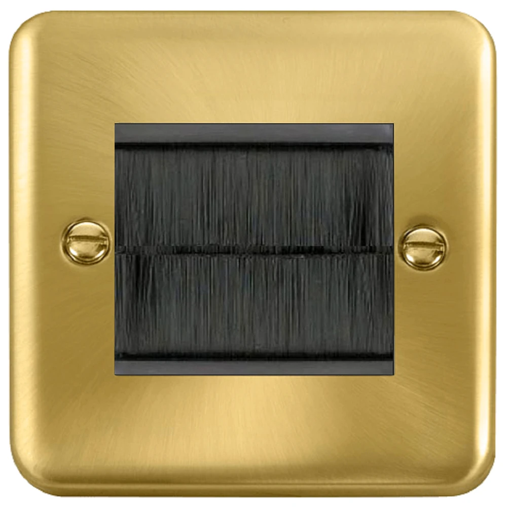 Click Deco Plus Satin Brass 2G Cable Brush Outlet DPSBBRUSHBK 3 Click Deco Plus Satin Brass 2G Cable Brush Outlet DPSBBRUSHBK