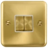 Click Deco Plus Satin Brass 2G Light Switch DPSB412WH 2 Click Deco Plus Satin Brass 2G Light Switch DPSB412WH -RS Electrical Supplies Click Deco Plus Satin Brass 2G Light Switch DPSB412WH Available from RS Electrical Supplies