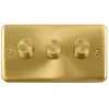 Click Deco Plus Satin Brass 3G LED Dimmer Switch DPSB163 2 Click Deco Plus Satin Brass 3G LED Dimmer Switch DPSB163 -RS Electrical Supplies Click Deco Plus Satin Brass 3G LED Dimmer Switch DPSB163 Available from RS Electrical Supplies