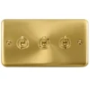 Click Deco Plus Satin Brass 3G Toggle Switch DPSB423 -RS Electrical Supplies Click Deco Plus Satin Brass 3G Toggle Switch DPSB423 Available from RS Electrical Supplies