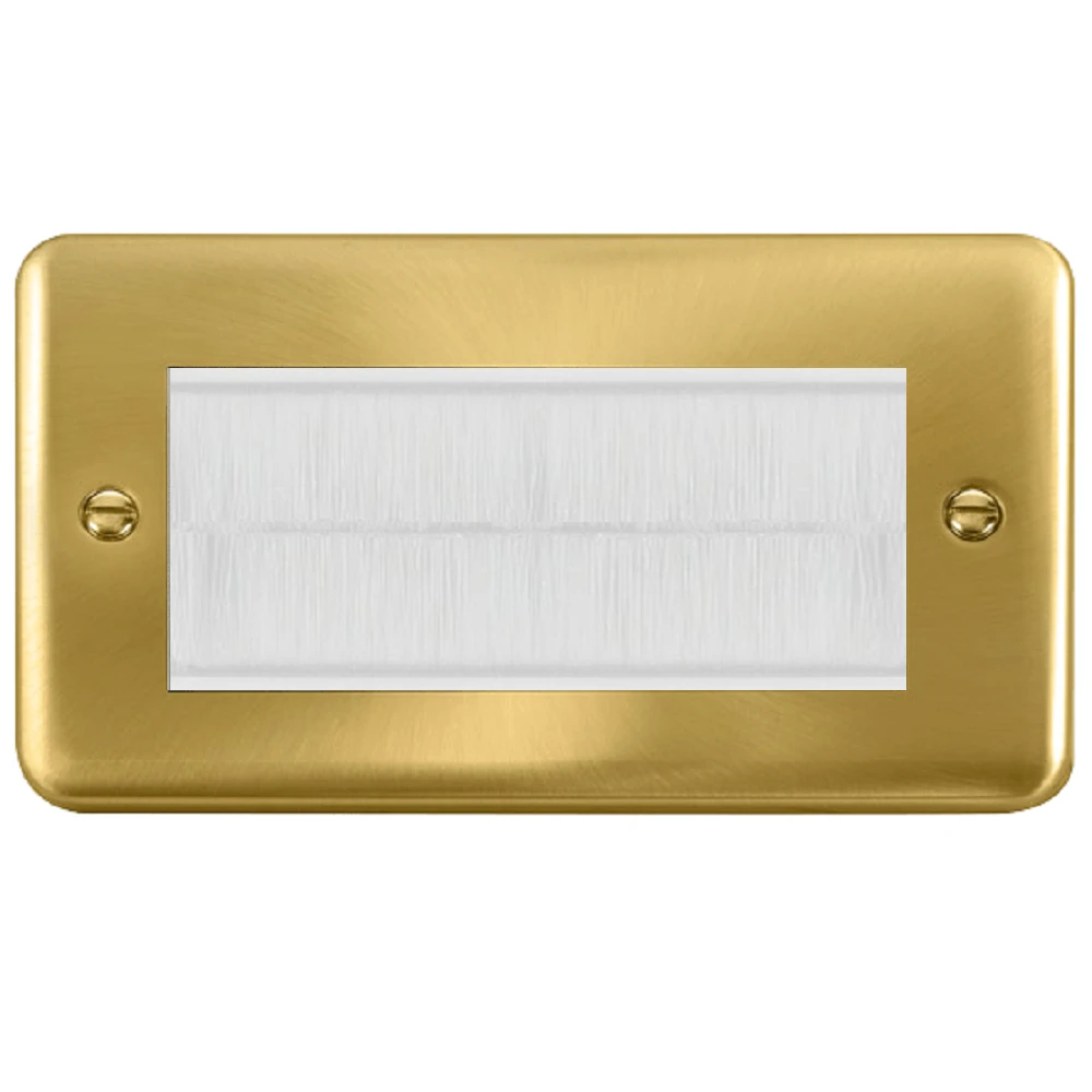 Click Deco Plus Satin Brass 4G Cable Brush Outlet DPSB4BRUSHWH 3 Click Deco Plus Satin Brass 4G Cable Brush Outlet DPSB4BRUSHWH
