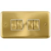Click Deco Plus Satin Brass 4G Light Switch DPSB414WH 2 Click Deco Plus Satin Brass 4G Light Switch DPSB414WH -RS Electrical Supplies Click Deco Plus Satin Brass 4G Light Switch DPSB414WH Available from RS Electrical Supplies