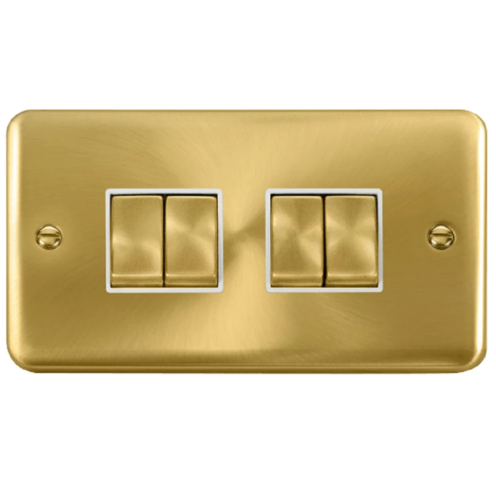 Click Deco Plus Satin Brass 4G Light Switch DPSB414WH 3 Click Deco Plus Satin Brass 4G Light Switch DPSB414WH