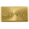 Click Deco Plus Satin Brass 4G Toggle Switch DPSB424 -RS Electrical Supplies Click Deco Plus Satin Brass 4G Toggle Switch DPSB424 Available from RS Electrical Supplies