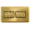Click Deco Plus Satin Brass 6G Light Switch DPSB416BK 1 Click Deco Plus Satin Brass 6G Light Switch DPSB416BK -RS Electrical Supplies Click Deco Plus Satin Brass 6G Light Switch DPSB416BK Available from RS Electrical Supplies