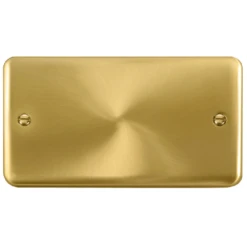Click Deco Plus Satin Brass Double Blank Plate DPSB061