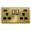 Click Deco Plus Satin Brass 13A Double USB Socket DPSB580BK 2 Click Deco Plus Satin Brass 13A Double USB Socket DPSB580BK -RS Electrical Supplies Click Deco Plus Satin Brass Double USB Socket DPSB580BK Available from RS Electrical Supplies