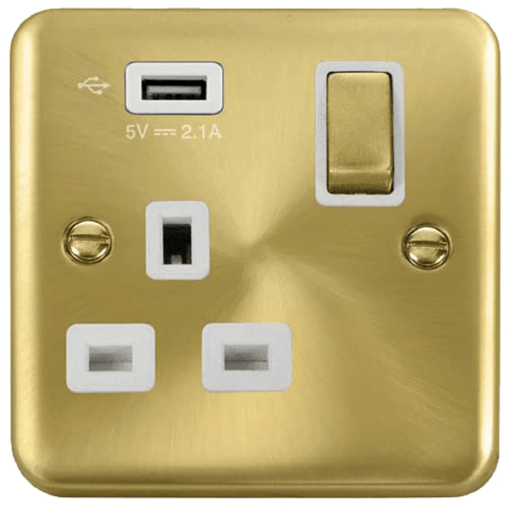 Click Deco Plus Satin Brass 13A Single USB Socket DPSB571UWH 3 Click Deco Plus Satin Brass 13A Single USB Socket DPSB571UWH