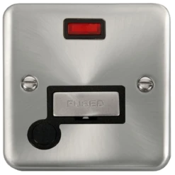 Click Deco Plus Satin Chrome 13A Fused Connection Unit With Neon And Flex DPSC553BK