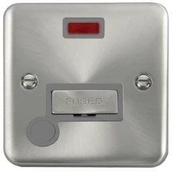 Click Deco Plus Satin Chrome 13A Fused Connection Unit With Neon And Flex DPSC553GY