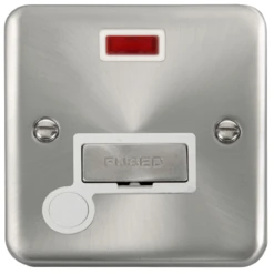 Click Deco Plus Satin Chrome 13A Fused Connection Unit With Neon And Flex DPSC553WH