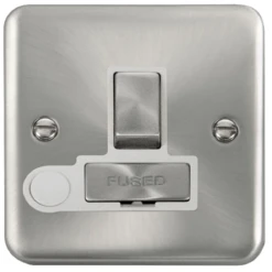 Click Deco Plus Satin Chrome 13A Switched Spur With Flex DPSC551WH