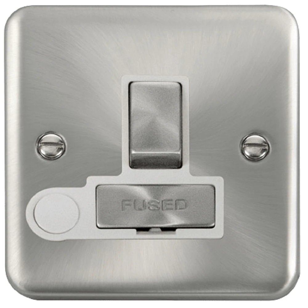 Click Deco Plus Satin Chrome 13A Switched Spur With Flex DPSC551WH 3 Click Deco Plus Satin Chrome 13A Switched Spur With Flex DPSC551WH