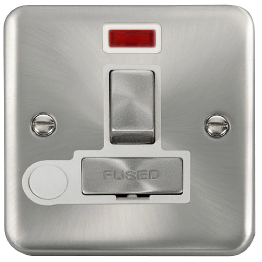 Click Deco Plus Satin Chrome 13A Switched Spur With Flex And Neon DPSC552WH 3 Click Deco Plus Satin Chrome 13A Switched Spur With Flex And Neon DPSC552WH
