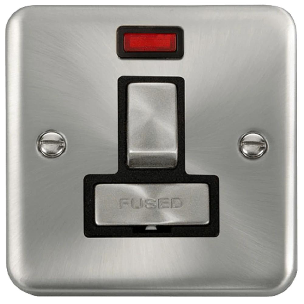 Click Deco Plus Satin Chrome 13A Switched Spur With Neon DPSC752BK 3 Click Deco Plus Satin Chrome 13A Switched Spur With Neon DPSC752BK