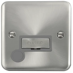 Click Deco Plus Satin Chrome 13A Unswitched Spur With Flex DPSC550GY