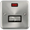 Click Deco Plus Satin Chrome 13A Unswitched Spur With Neon DPSC753BK -RS Electrical Supplies Click Deco Plus Satin Chrome 13A Unswitched Spur with Neon DPSC753BK Available from RS Electrical Supplies