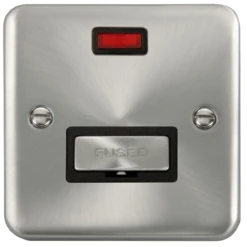 Click Deco Plus Satin Chrome 13A Unswitched Spur With Neon DPSC753BK